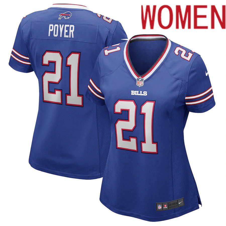 Women Buffalo Bills 21 Jordan Poyer Royal Nike Game NFL Jersey